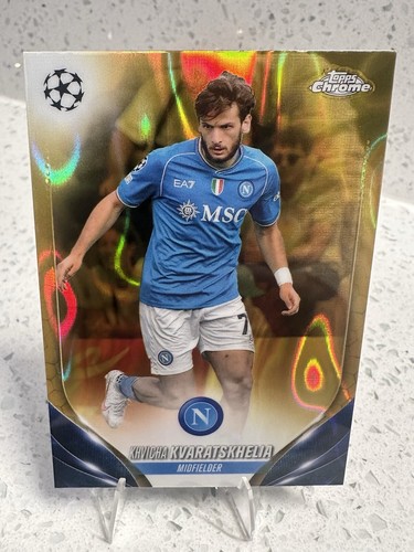 Khvicha Kvaratskhelia 2023 Topps Chrome Gold Lava 1:281