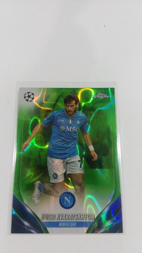 Khvicha Kvaratskhelia 2023 Topps Chrome Green Lava
