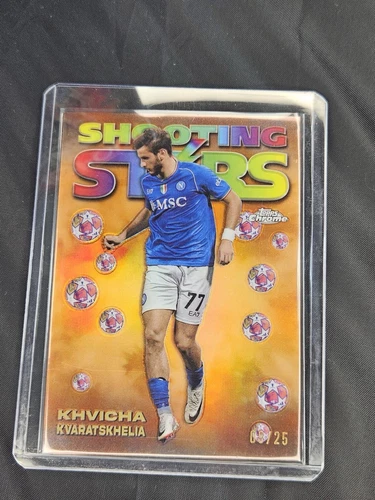 Khvicha Kvaratskhelia 2023 Topps Chrome Orange Wave /25