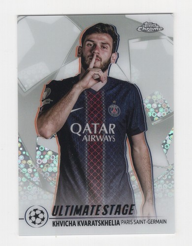 Khvicha Kvaratskhelia 2025 Topps Chrome UEFA Club Champions