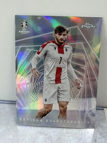 Khvicha Kvaratskhelia 2024 Topps Chrome UEFA Euro 2024