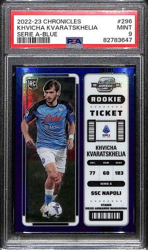 Khvicha Kvaratskhelia 2022 Panini Chronicles Blue 3/49
