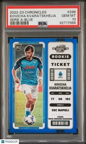 Khvicha Kvaratskhelia 2022 Panini Chronicles Blue /49
