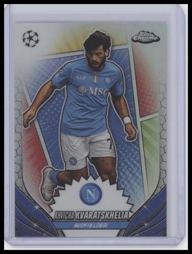Khvicha Kvaratskhelia 2023 Topps Cromo UEFA Club Competiciones Refractor