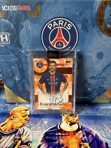 Khvicha Kvaratskhelia 2024 Topps Exhibition Orange /25