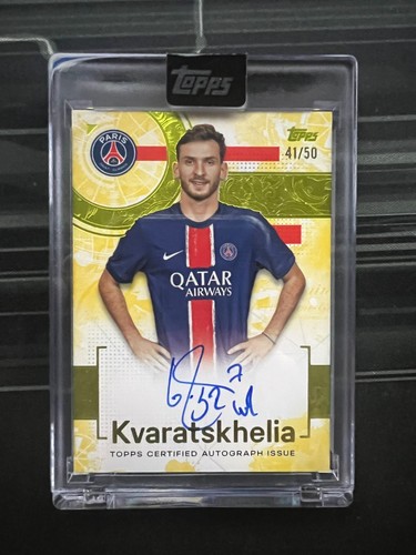 Khvicha Kvaratskhelia 2024 Topps Exhibition Paris /50