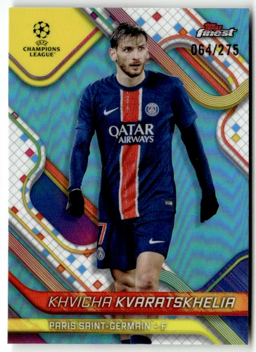 Khvicha Kvaratskhelia 2025 Topps Finest Blue /275