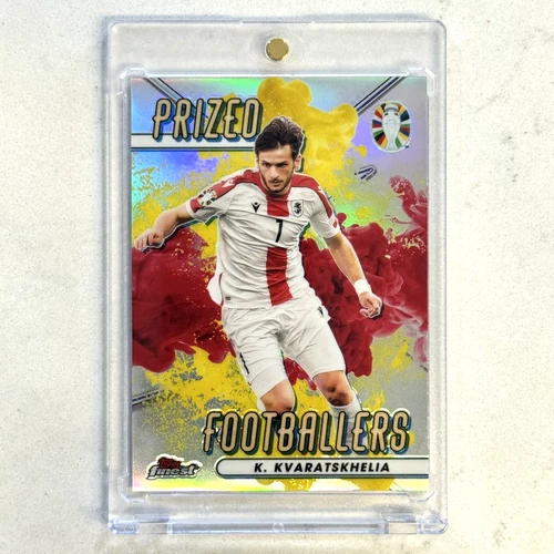Khvicha Kvaratskhelia 2023 Topps Finest Giallo Rosso