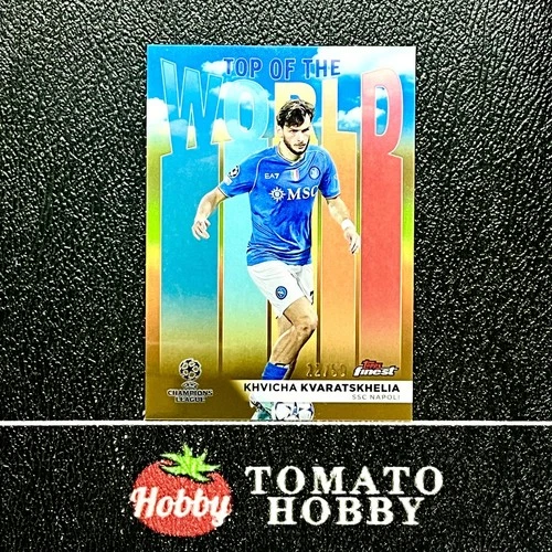 Khvicha Kvaratskhelia 2023 Topps Finest Gold /50