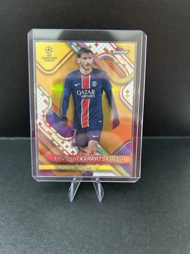 Khvicha Kvaratskhelia 2024 Topps Finest Gold Refractor /50