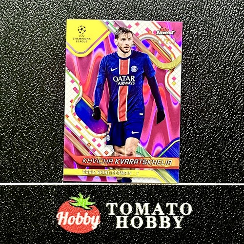 Khvicha Kvaratskhelia 2024 Topps Finest Lava Rosa Refractor /250