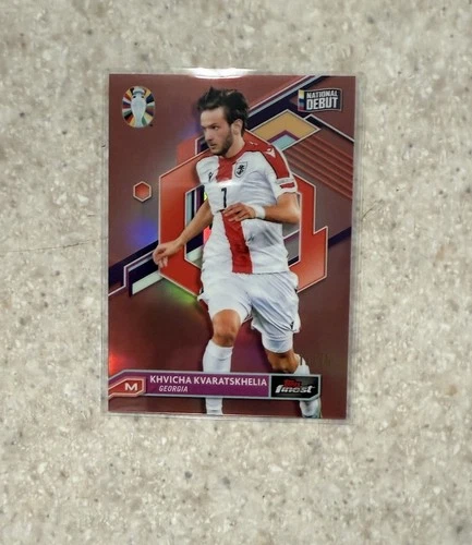 Khvicha Kvaratskhelia 2023 Topps Finest Oro Rosa /75