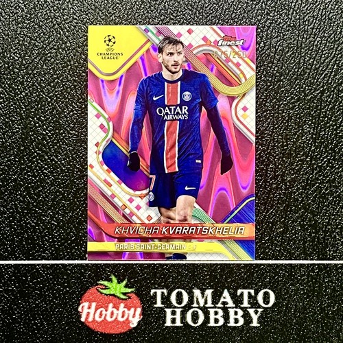 Khvicha Kvaratskhelia 2024 Topps Finest Pink Refractor /250