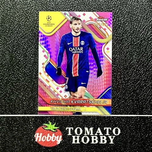 Khvicha Kvaratskhelia 2024 Topps Finest Pink Shimmer /125