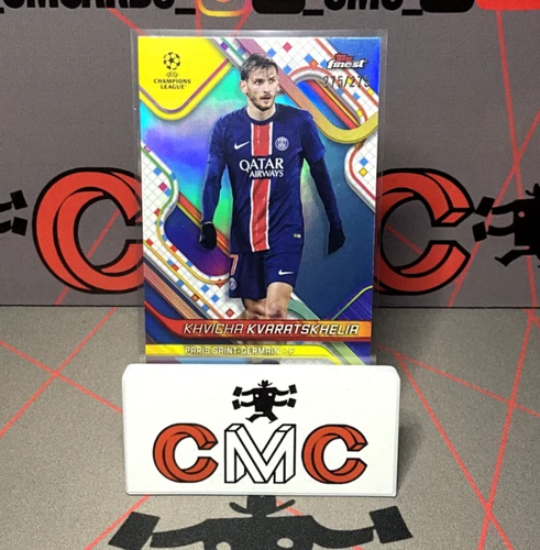 Khvicha Kvaratskhelia 2024 Topps Finest Sapphire Blue /275