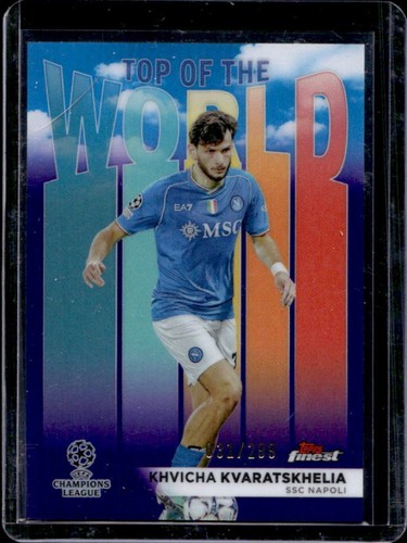 Khvicha Kvaratskhelia 2023 Topps Finest UEFA Purple /299