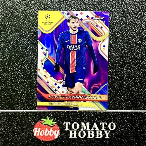 Khvicha Kvaratskhelia 2024 Topps Finest Viola Lava Refractor /199