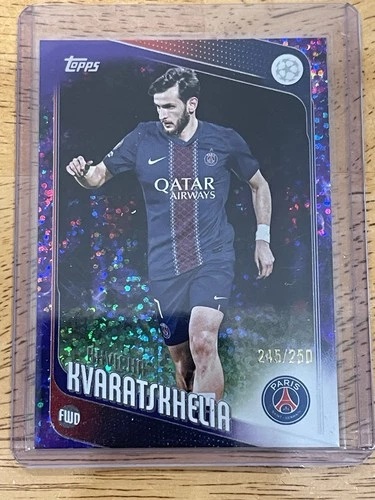 Khvicha Kvaratskhelia 2025 Topps Flagship Purple /250
