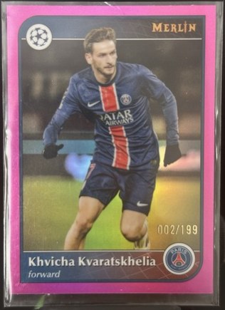 Khvicha Kvaratskhelia 2024 Topps Merlin Chrome /199