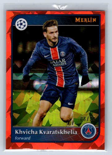 Khvicha Kvaratskhelia 2024 Topps Merlin Chrome /25