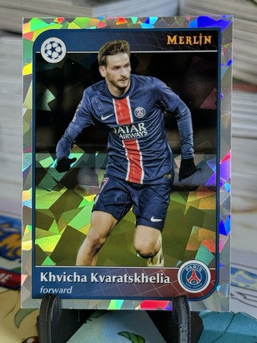 Khvicha Kvaratskhelia 2024 Topps Merlin Chrome Atomic Refractor