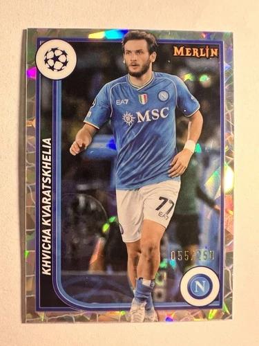 Khvicha Kvaratskhelia 2023 Topps Merlin Chrome Atomic Refractor /250