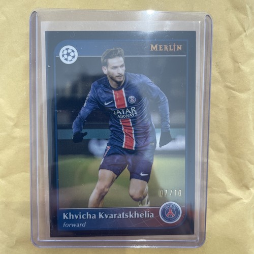Khvicha Kvaratskhelia 2024 Topps Merlin Chrome Black /10