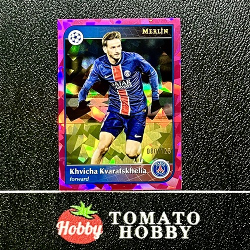 Khvicha Kvaratskhelia 2024 Topps Merlin Chrome Magenta Atomic /125