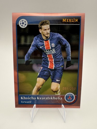 Khvicha Kvaratskhelia 2024 Topps Merlin Chrome Pink Gold Refractor /250