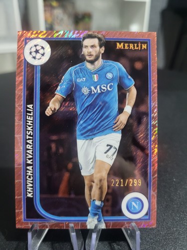 Khvicha Kvaratskhelia 2023 Topps Merlin Chrome Pink Shimmer /299