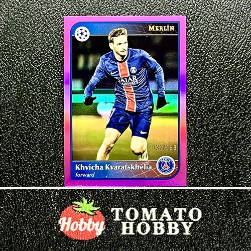 Khvicha Kvaratskhelia 2024 Topps Merlin Chrome Rosa Refractor /199