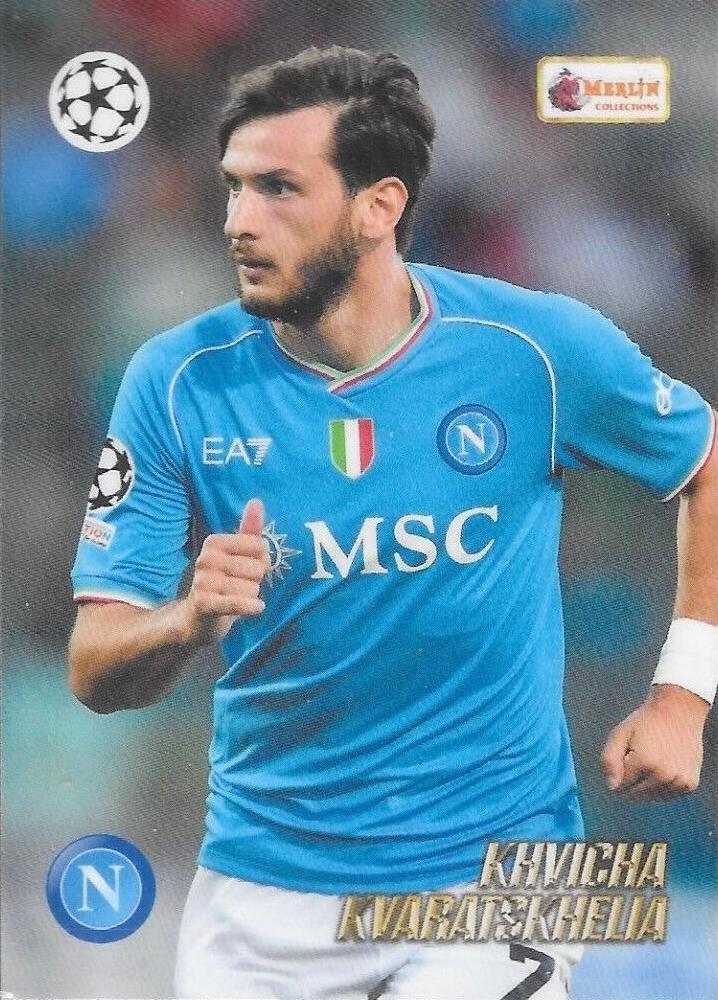 Khvicha Kvaratskhelia 2023 Topps Merlin Heritage UEFA Club Competitions