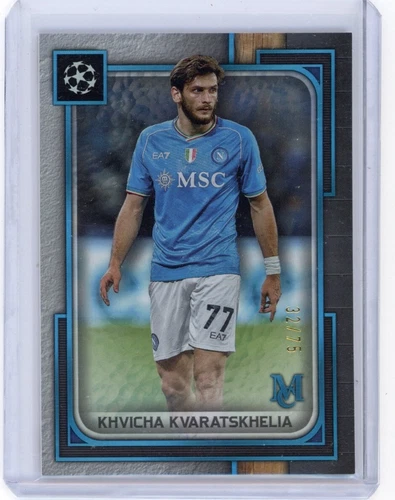 Khvicha Kvaratskhelia 2023 Topps Museum Blu /75