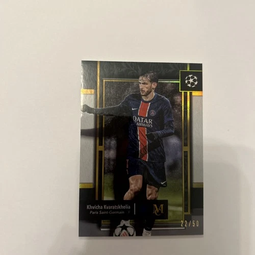 Khvicha Kvaratskhelia 2024 Topps Museum Gold /50