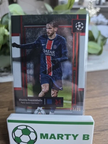 Khvicha Kvaratskhelia 2024 Topps Museum Sapphire /25
