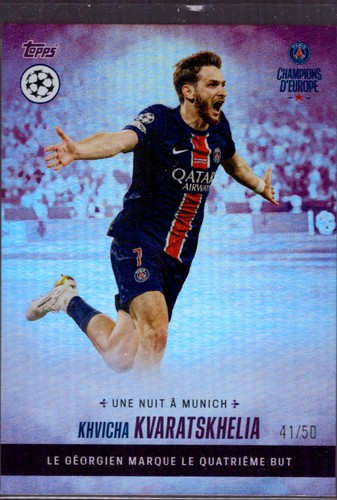 Khvicha Kvaratskhelia 2025 Topps PSG Champions D'Europe /50