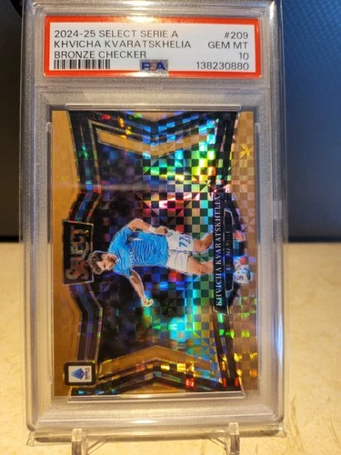 Khvicha Kvaratskhelia 2024 Panini Select Bronze Checker /49