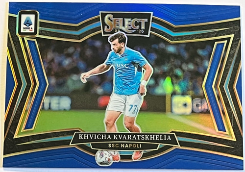 Khvicha Kvaratskhelia 2024 Panini Select Serie A Blue Prizm