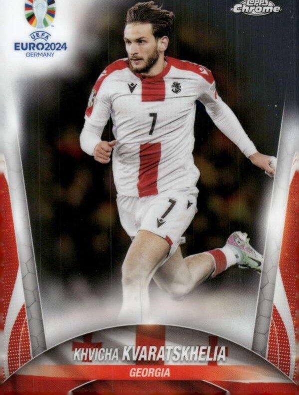 Khvicha Kvaratskhelia 2024 Topps Chrome UEFA EURO