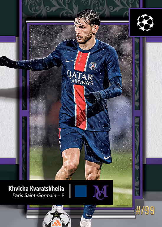 Khvicha Kvaratskhelia 2024 Topps Now UEFA Champions League