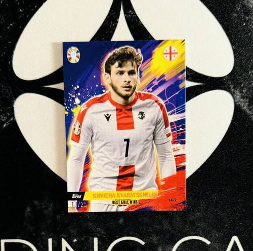 Khvicha Kvaratskhelia 2024 Topps Total UEFA Euro Purple /25