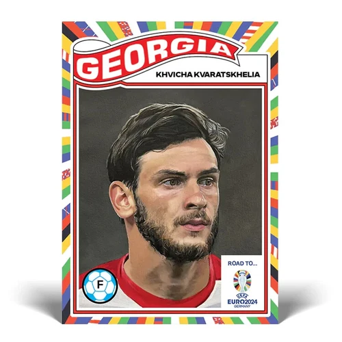 Khvicha Kvaratskhelia 2024 Topps UEFA EURO 2024 Living Set #020