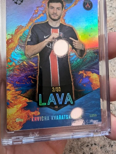 Khvicha Kvaratskhelia 2023 Topps Total Football Lava /50