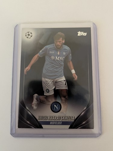 Khvicha Kvaratskhelia 2023 Topps UEFA Club Competitions Navy Blue Foil /250