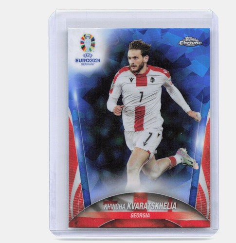 Khvicha Kvaratskhelia 2024 Topps UEFA Euro 2024 Zafiro