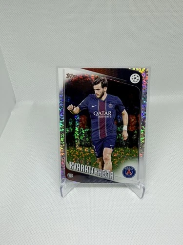 Khvicha Kvaratskhelia 2025 Topps UEFA Sparkle Refractor