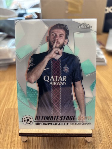Khvicha Kvaratskhelia 2025 Topps UEFA UCC Flagship Chrome /199