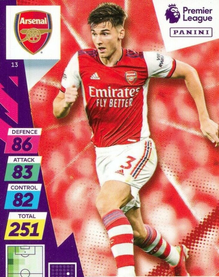 Kieran Tierney 2021 Panini Adrenalyn XL Premier League Plus