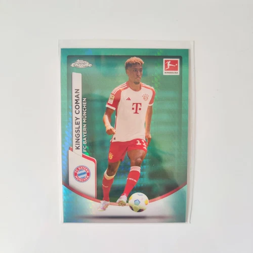 Kingsley Coman 2023 Topps Chrome Aqua Refractor /87