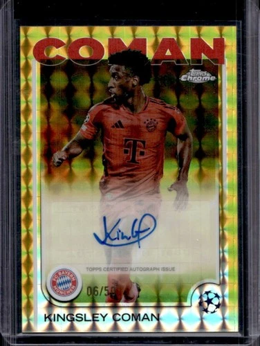 Kingsley Coman 2024 Topps Chrome Gold Geometric Refractor /50